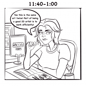 10:40am-1:00pm - Luce thinking of things to draw